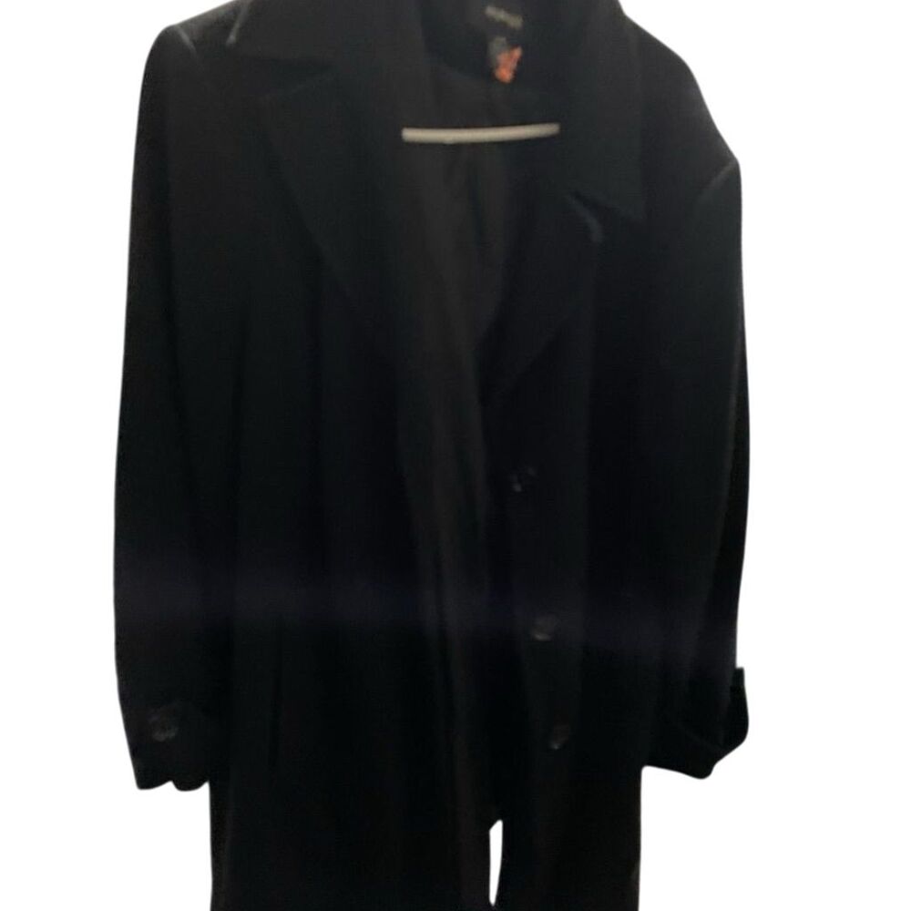 Style & Co. Women's Plus Size 20W Black Overcoat Button-Up Casual